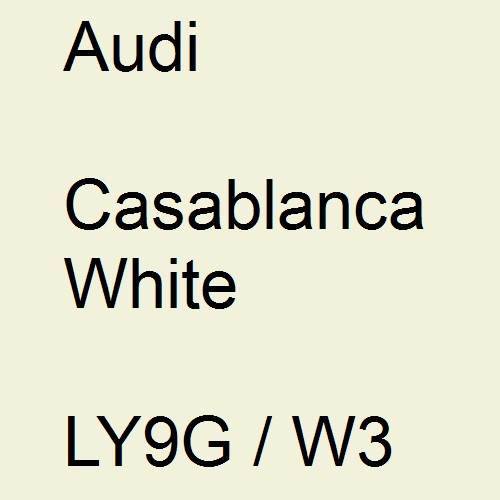 Audi, Casablanca White, LY9G / W3.